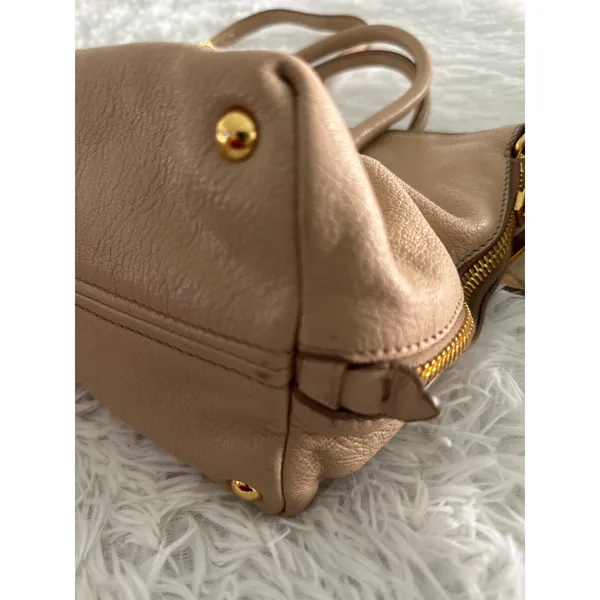 Miu‎ Miu Leather Cammeo Madras 2 Way Satchel Bag Handbag - Image 7