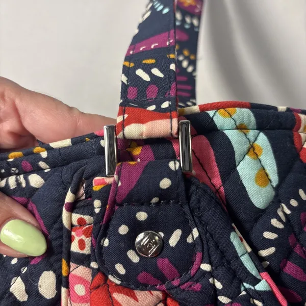 Vera Bradley Glenna Painted Paisley‎ Quilted Microfiiber Shoulder Bag Purse Tote - Image 6