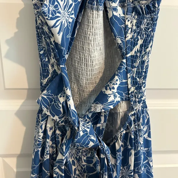 Hello Molly Floral Maxi Dress Blue White Size 8 - Image 9