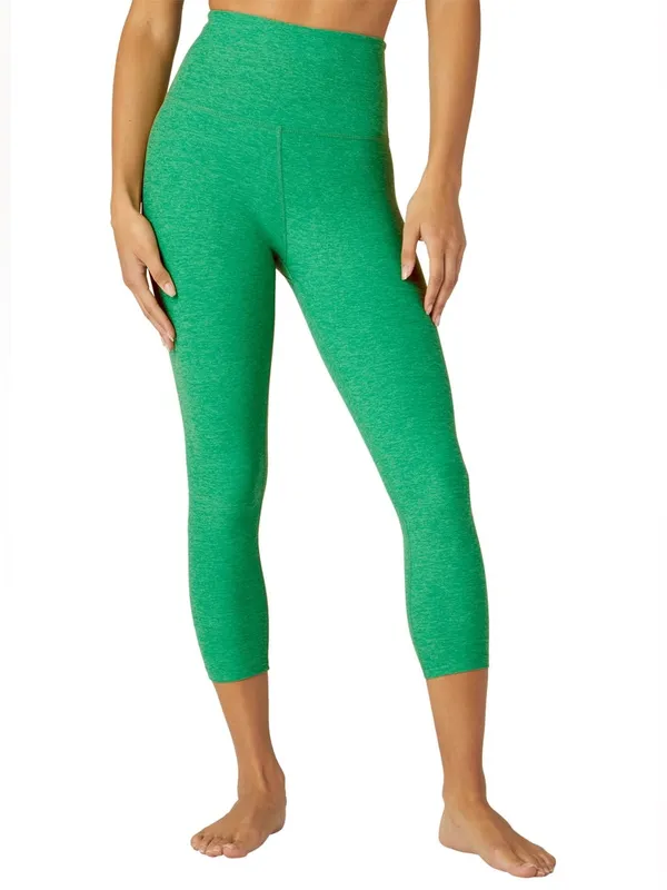 Beyond Yoga Spacedye High Waisted Yoga Capris Green Grass Heather Size XS - Image 2