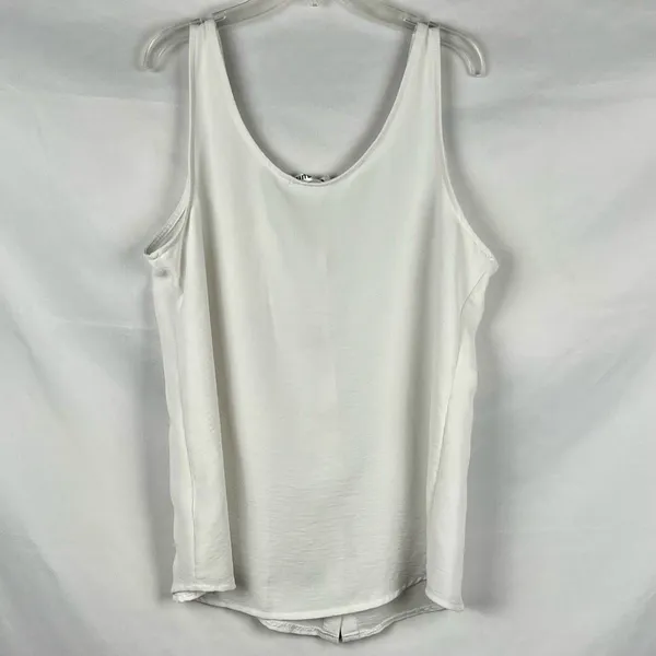 Diosun White Button Down Tank Top Medium - Image 3