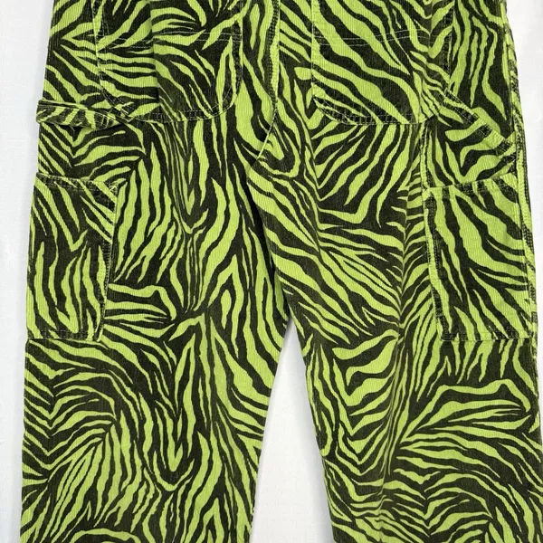 BDG Wide Leg Urban Outfitters Corduroy Pants 29 x 32 Juno Green Zebra Carpenter - Image 7