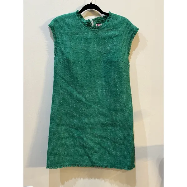 Kate Spade New York sequin tweed shift dress‎ in Plaza green Size 10 - Image 5