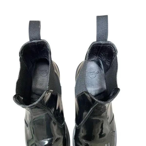 Dr. Martens Flora‎ Smooth patent leather Chelsea boots women’s 9/41black grunge - Image 6