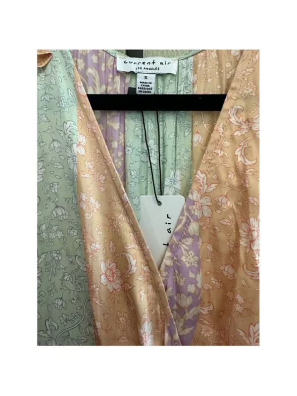 Size S Anthropologie Current Air Color Block Floral Midi Dress - Image 8