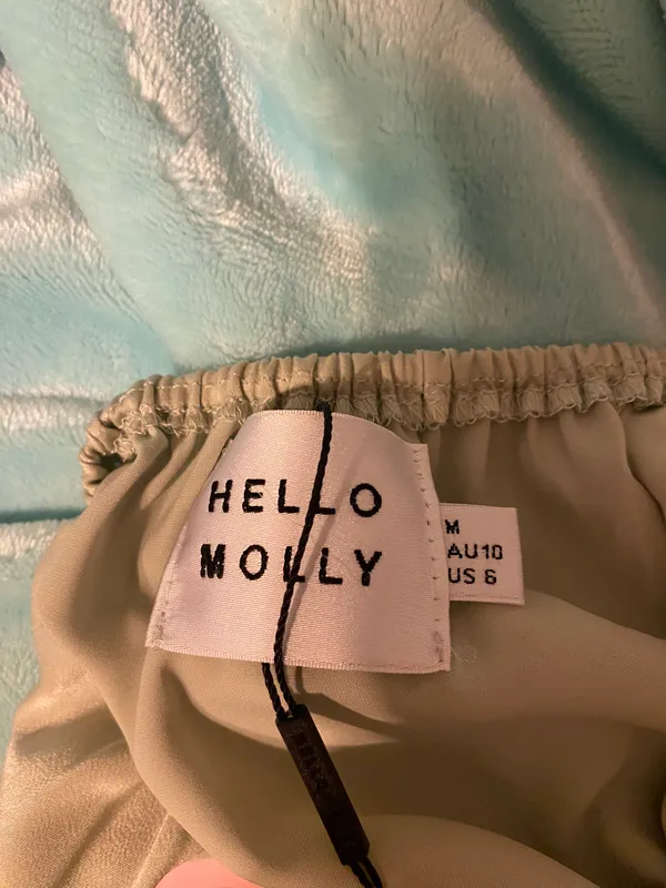 Hello Molly Green Satin Dress - Image 6