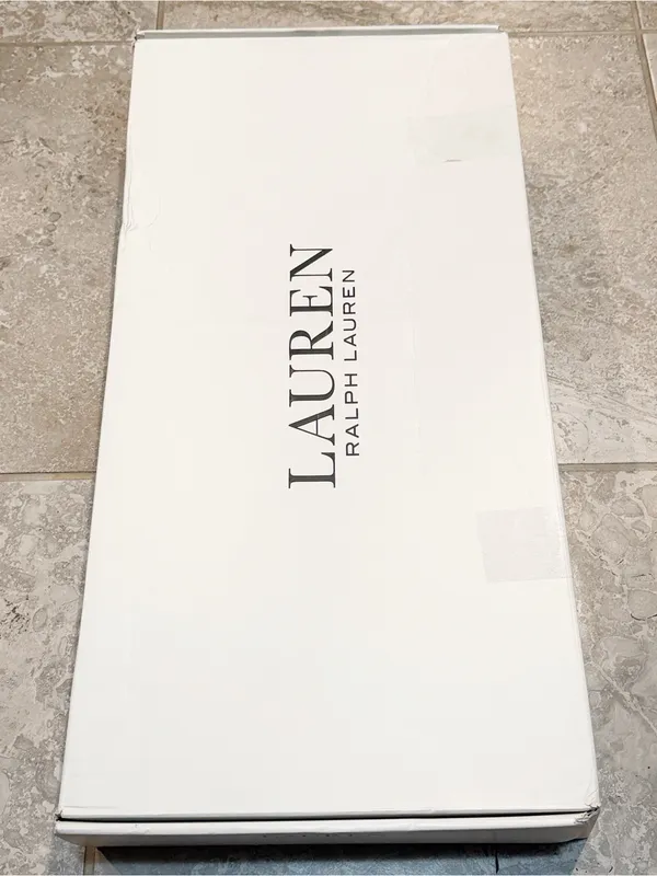 Lauren Ralph Lauren Collins Black Burnished Leather Tall Boot Heel, Size 11, NEW - Image 9