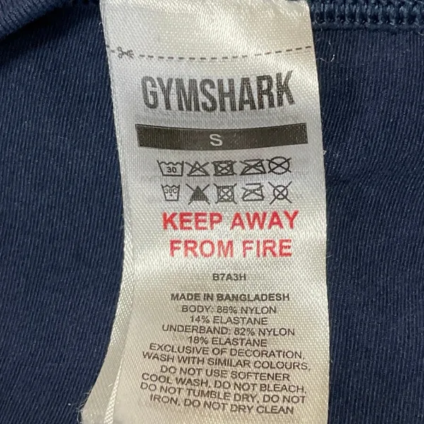 Gymshark Everyday Seamless Blue Racerback Workout Sports Bra Crop Tank Top Sz S - Image 4