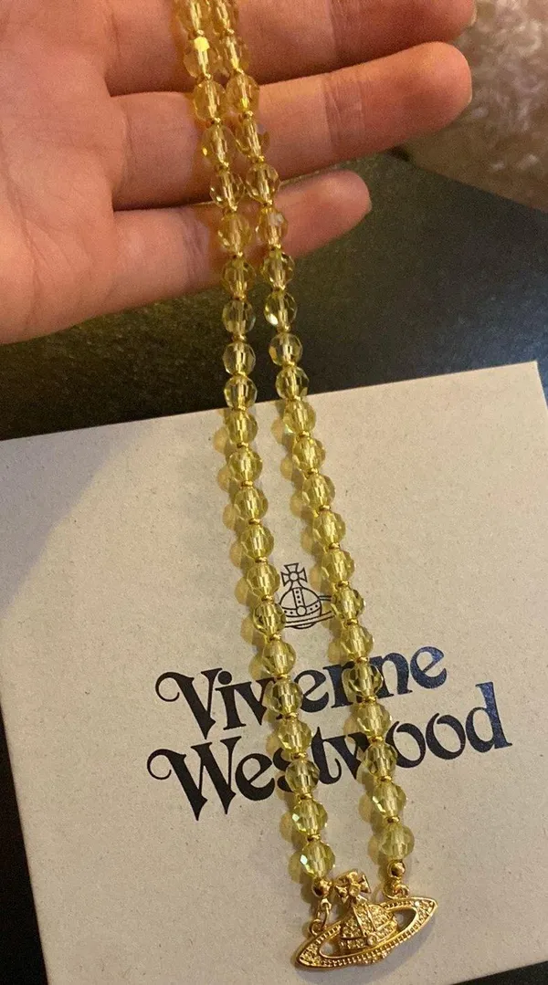 Vivienne Westwood Messaline gold-tone brass crystal-embellished choker Necklace - Image 11