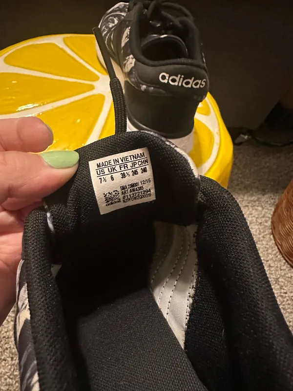 Black and White Adidas Sneakers - Image 4