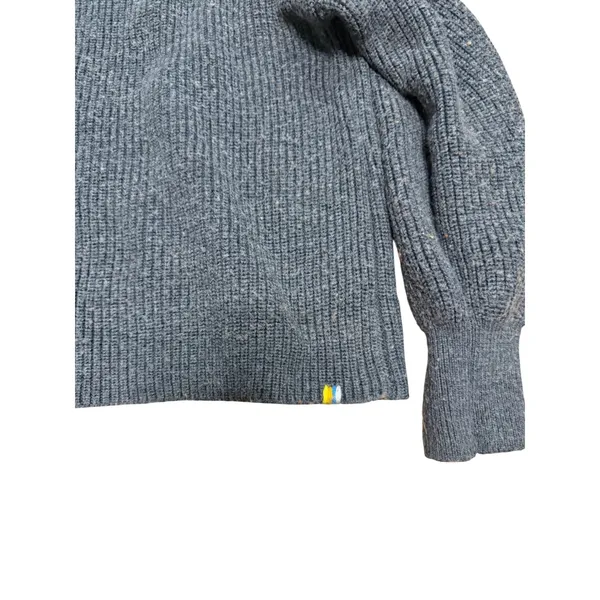 Vuori Womens Merino Wool Blend Mock Neck Ribbed Sweater Charcoal Gray Small - Image 4