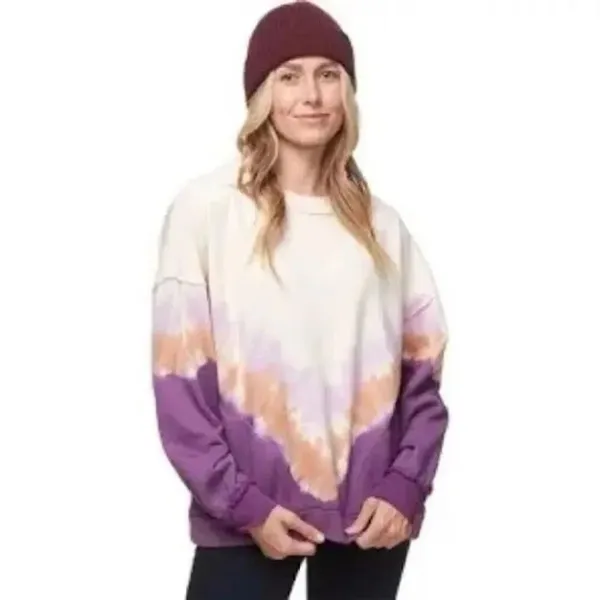 FP Movement Metti tie dye purple and orange ombré crew neck sweatshirt - Image 2