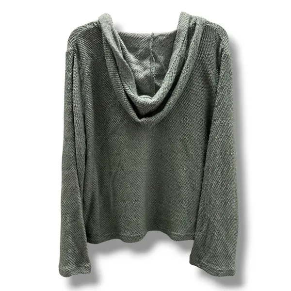 ONeill Tanya Hoodie Sage Green Lace Up Bell Sleeve Hooded Sweater Knit Top M‎ - Image 5