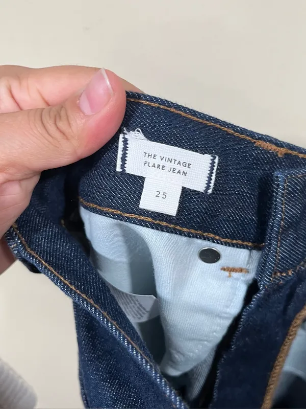 NWT Madewell The Vintage Flare Jean size 25 denim blue dark high rise - Image 12