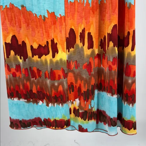 Boston Proper Multicolor Tie-Dye halter Maxi Dress M Y2K beach vacation resort - Image 5