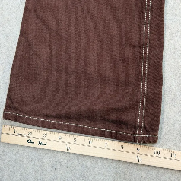 Aeropostale Jeans Flare Womens 2R Low Rise Brown Y2K Boho Indie Western Twee - Image 10