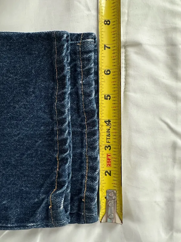 vintage levi’s 501s xx 80s straight leg slim fit dark blue wash denim jean USA - Image 11