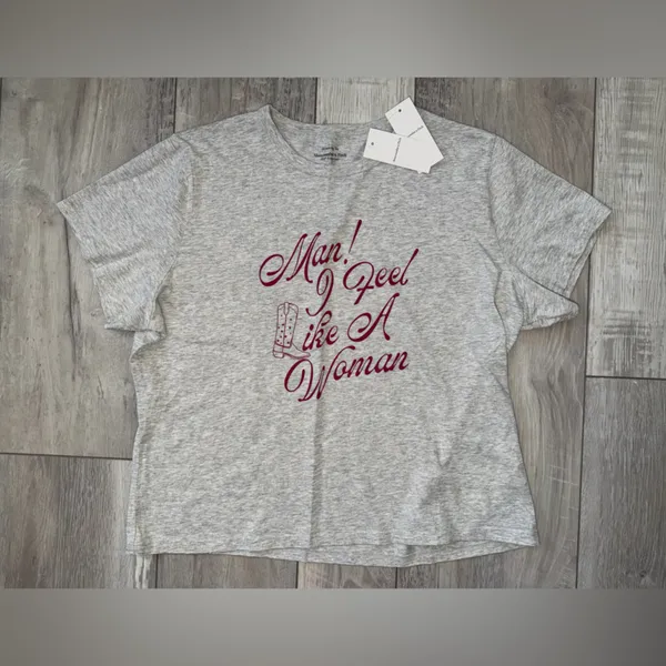 NWT- Abercrombie & Fitch Shania Twain Western Cotton Skimming Tee size large - Image 5