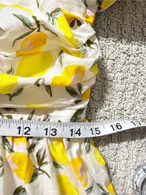 TRIXXI Los Angeles Lemon Print Puff Sleeve Mini Dress Size M NWT - Image 11