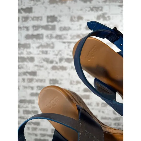 Ugg | women blue wedge sandals heels - Image 7