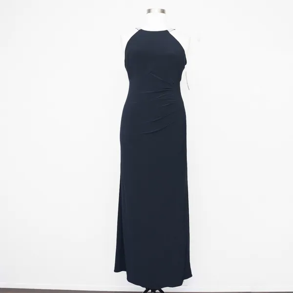Betsy‎ & Adam. Jayleen High Neck Jeweled Back Gown. - Image 3