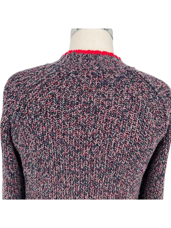 Rag & Bone Ilana Marled Sweater Navy Blue Multicolor Crewneck Size Small - Image 6