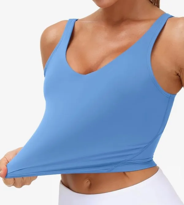 Amazon Womens' Sports Bra Longline Wirefree Padded with Medium Support - Image 3