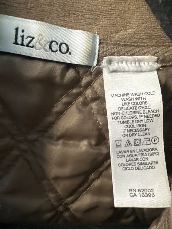 Liz & Co Womens L Quilted Velour Vest Snap Front Equestrian Cottagecore Western - Image 3