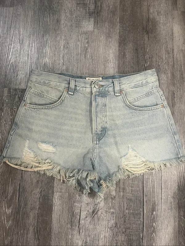 FREE PEOPLE NWOT We The Free Now Or Never Denim Shorts / Well Worn - Image 8