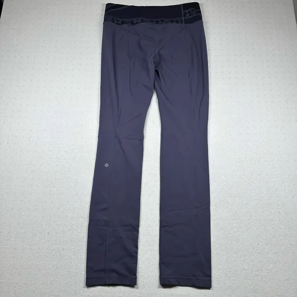 Lululemon Reversible Straight Leg Yoga Pants Women’s Size 10 Purple High Rise - Image 2