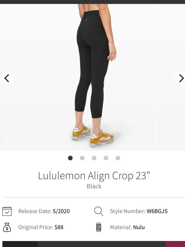 Lululemon Align Crop 23" Black Athletic Leggings - Image 2