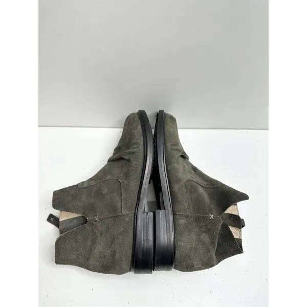 Kelsi Dagger Boots Women Size 5 Olive‎ Suede Latch Ruched Ankle Booties NEW - Image 6