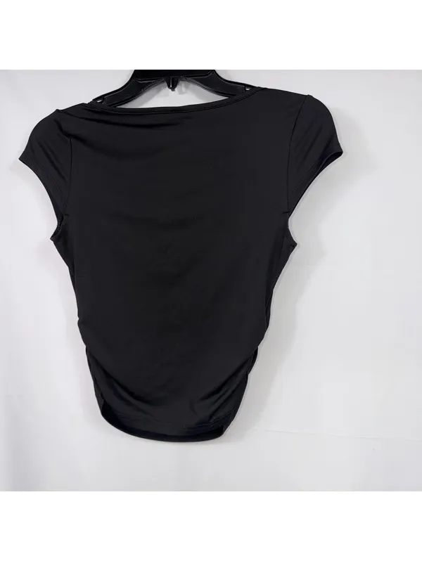 SHEIN Black Scoop Neck Fitted Top Size Small - Image 7