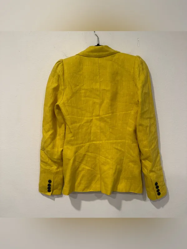 Smythe Mildred Yellow Linen Blazer 2 - Image 5