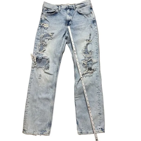 Zara The Truth Slim‎ ripped distressed mid-rise jeans sz 8 - Image 4