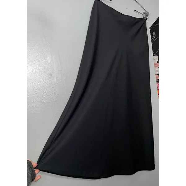 Worthington Skirt Size 6 Black Maxi A-line Wedding Guest Event Basic Semi Formal - Image 2