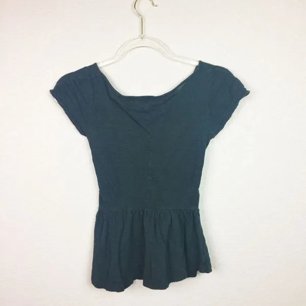 • POSTMARK • Anthropologie Ruched Peplum Top Sz XS - Image 7