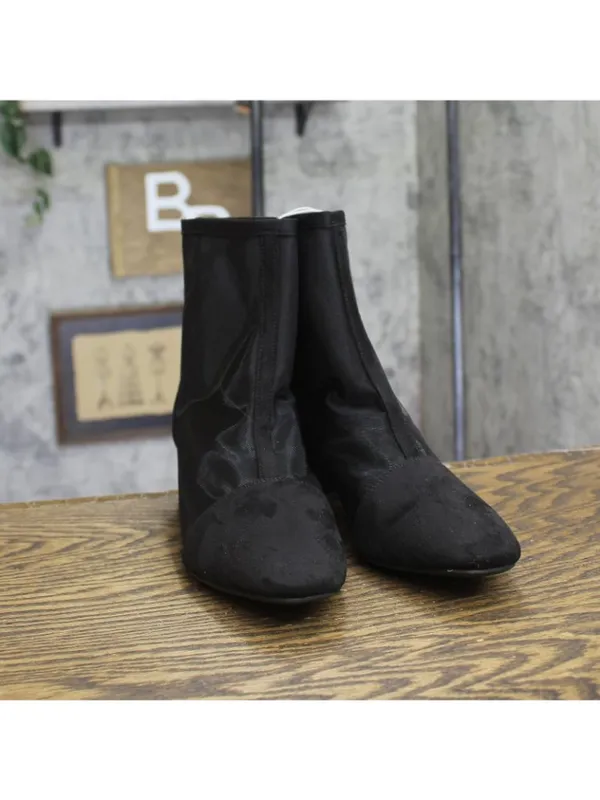 NWT A New Day Womens Celaena Boots Mesh Block Heel 94568458 Black 8M - Image 4