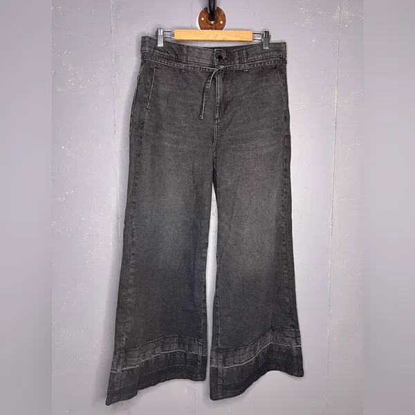 Democracy Tie Waist Wide Leg Jeans Size 10 - Image 2