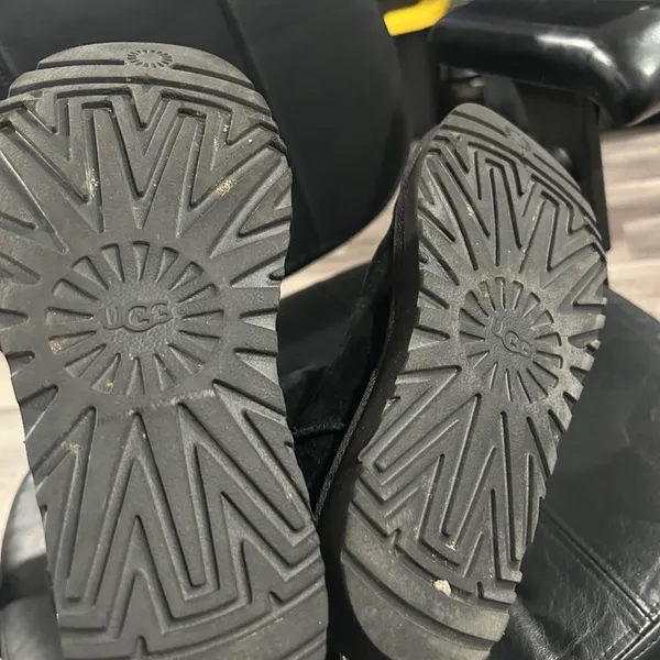 UGG Black Suede Winter Boots with Bling Buckle size 6 - Image 9