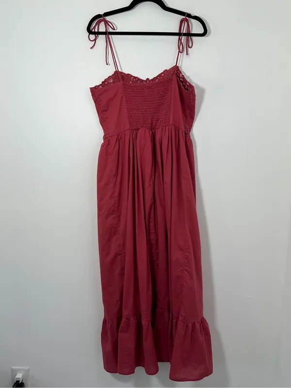 Universal Threads Target Women’s Pink Lace Cami Midi A-Line Dress Size Medium - Image 4