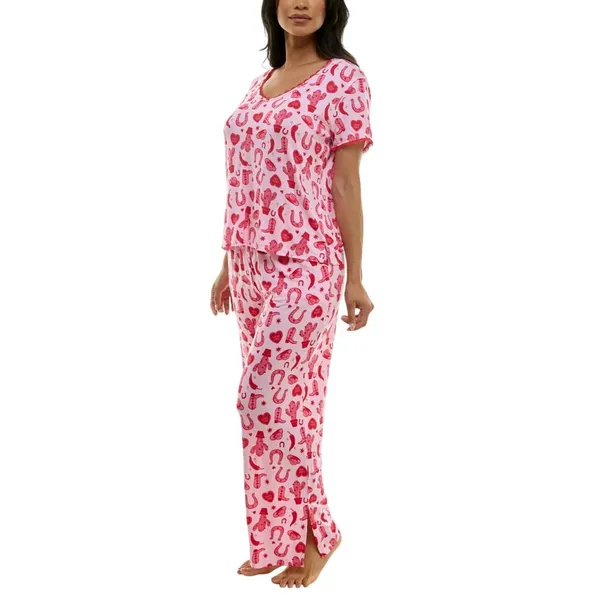 NEW Roudelain Valentine's Fairytale Pajama Shirt Top EJJE319M Cowgirl Pink L - Image 6