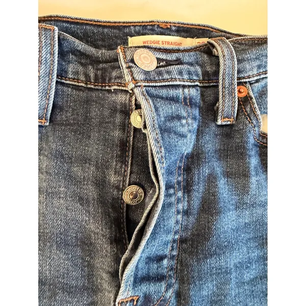 Levis‎ Wedgie Straight High Rise Blue Jeans 34964-0207 Size 29x28 - Image 10