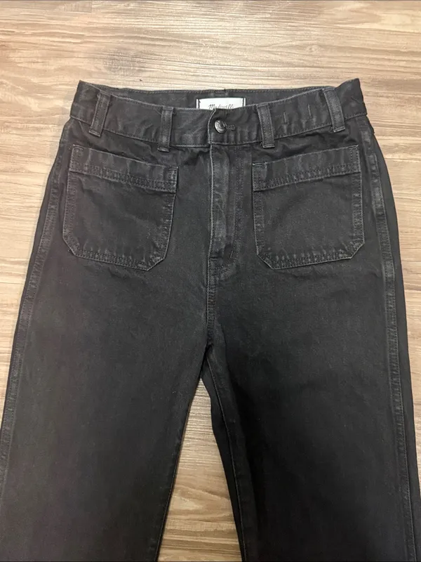 Madewell The Cleo Straight Jeans 26 Fits 28x29 Black Rinse $148 - Image 3