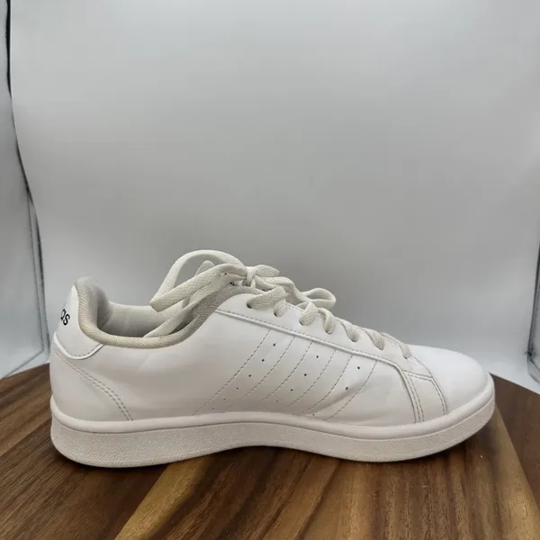 Adidas Grand Court Base Low Top Sneakers Shoes White Black EE7968 Women's 7.5 - Image 5