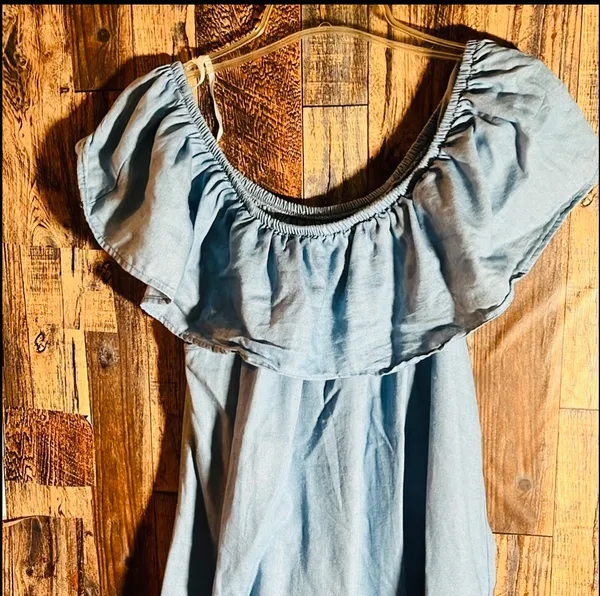 Love j off the shoulder women's dress blue size large 35 length x 16 wide - Image 2