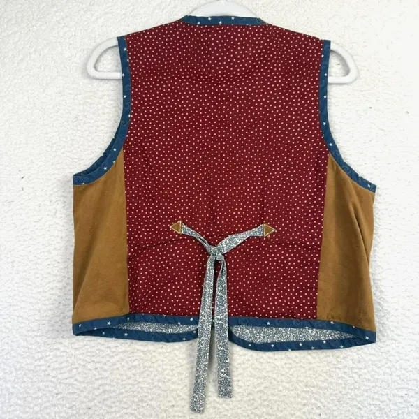 Hairston Roberson Ropa Vest Mens‎ Hippie Brown Western Paisley Boho Cottagecore - Image 2