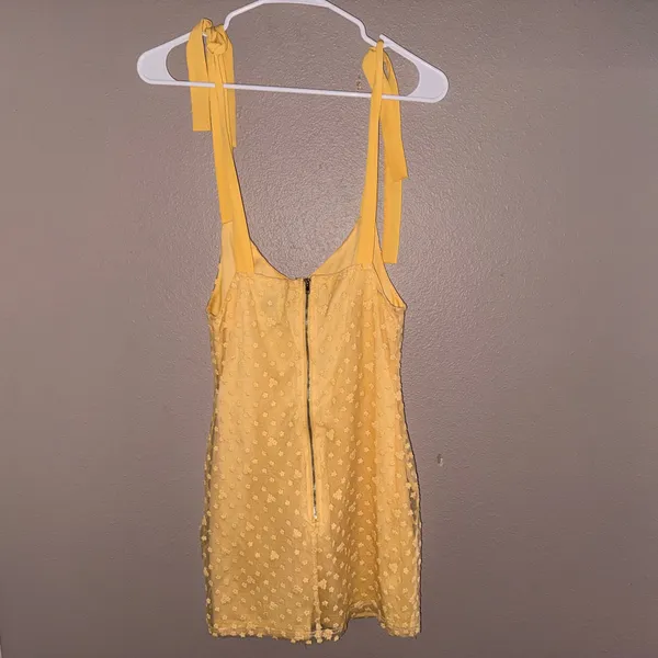 yellow mesh mini dress by Blue Rain - Image 2