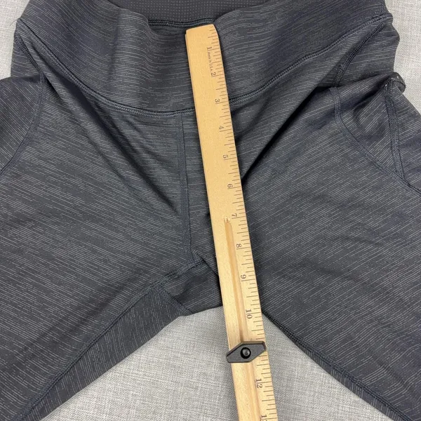 Outdoor Voices Leggings Womens M Gray Striped Mid Rise Ankle Pockets Yoga Gym - Image 4