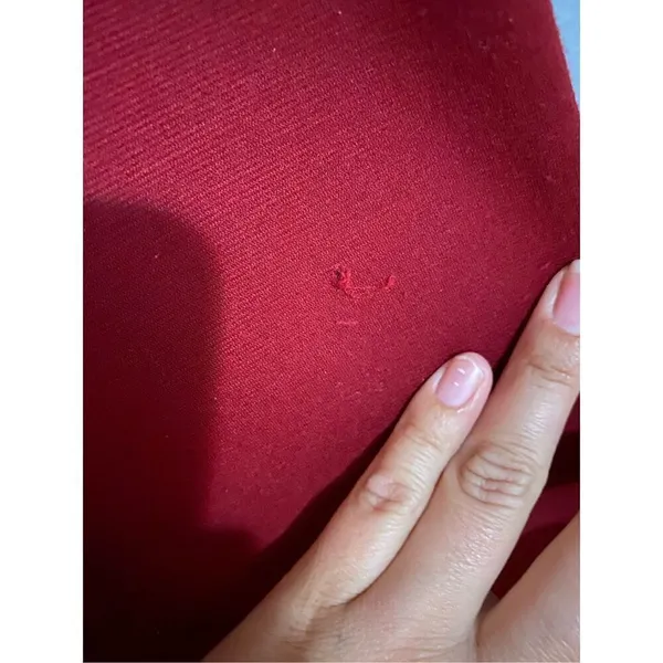 Allen B Schwartz Burgundy Red Gemstone Jewel Bedazzled Shoulder Party Dress Smal - Image 5